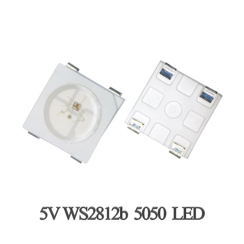 

1000pcs Ws2812b 5050 Rgb Led Chip Diode Sk6812 Ws2812 Individually Addressable Pixels Chip Ws2811 Ic Built-in White Pcb Dc5v