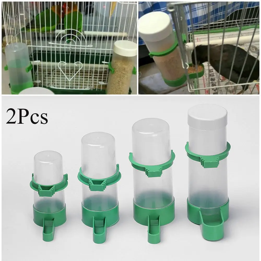 

2Pcs Useful Aviary Practical Budgie Cage Clip Birds Supply Feeding Equipment Food Feeder Pet Water Drinker