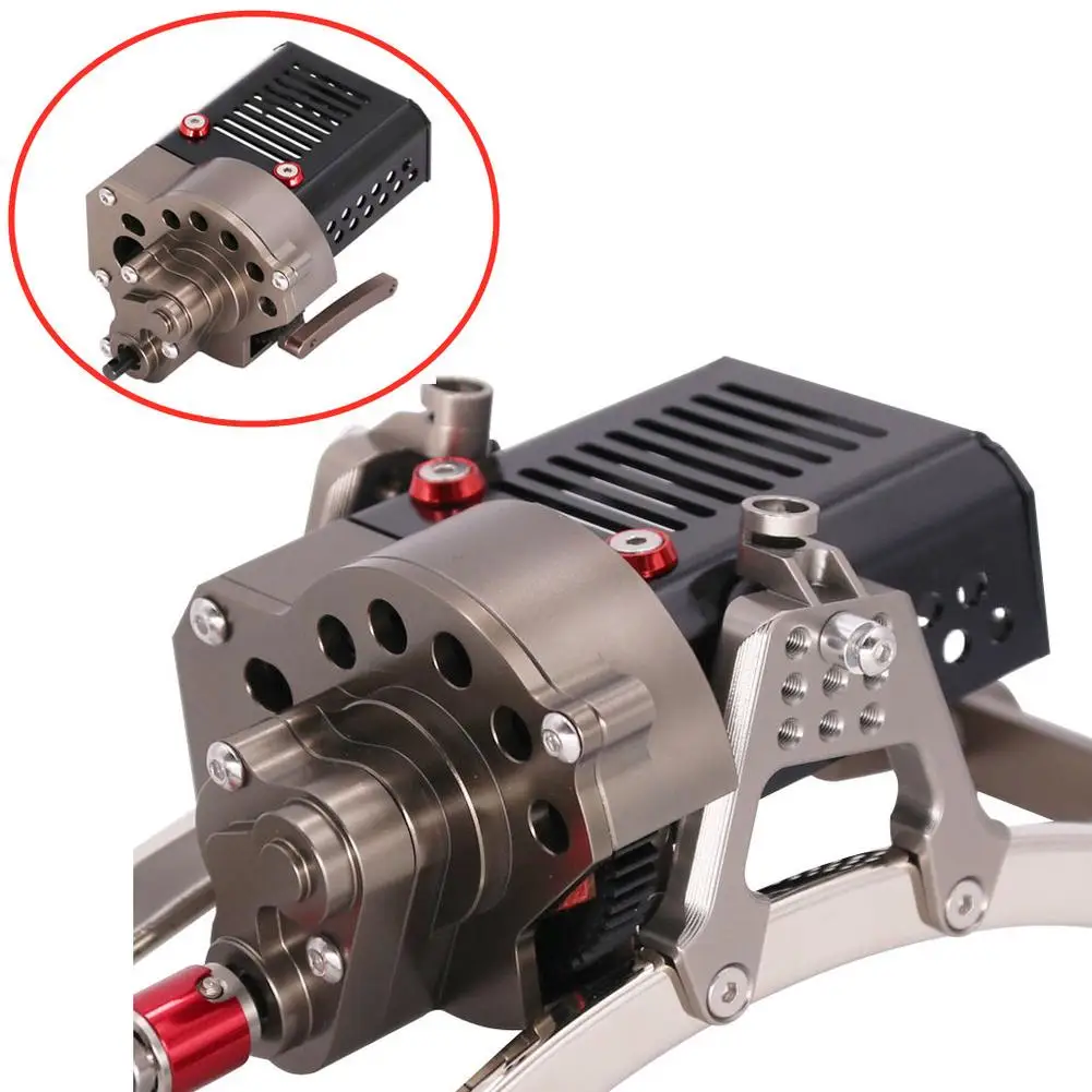 

CNC Complete Front Gearbox Transmission Box with Gear for Axial SCX10 1/10 RC Crawler Car