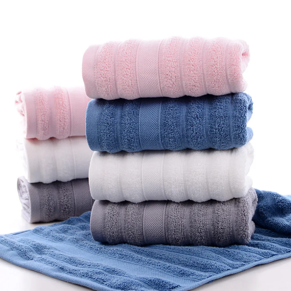 

Wavy Face Sheets Towel Solid Color Cotton Bath Towels Soft Water Absorbent Adults Washcloth Home Hotel Supplies Grey