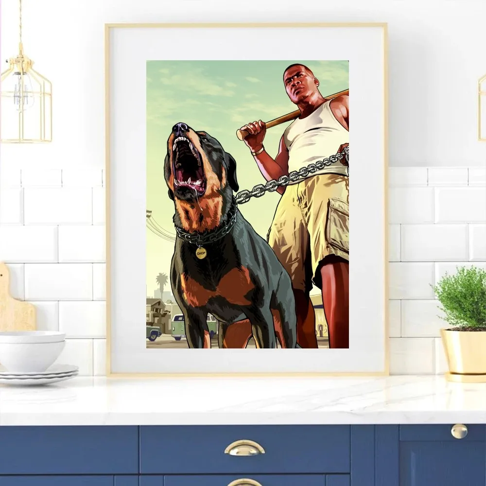 Постер Grand Theft Auto V GTA5 домашний декор для комнаты гостиная спальня эстетическое