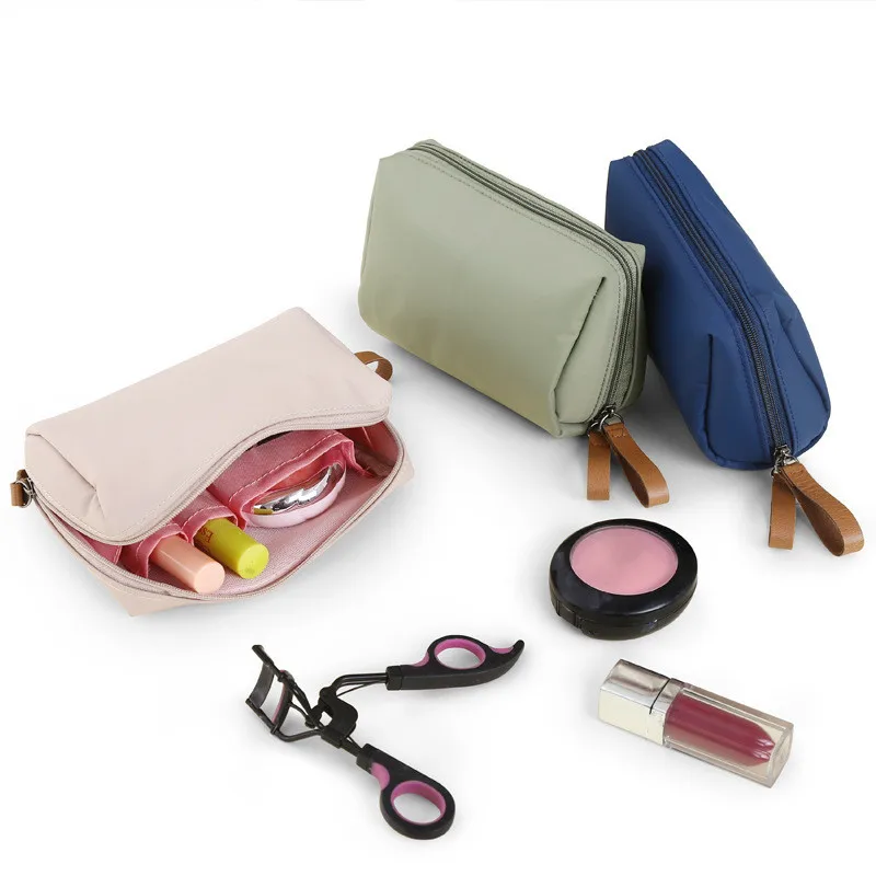 

Solid Color Cosmetic Bag for Women 2022 New Makeup Bag Pouch Toiletry Bag Waterproof Make Up Purses Case