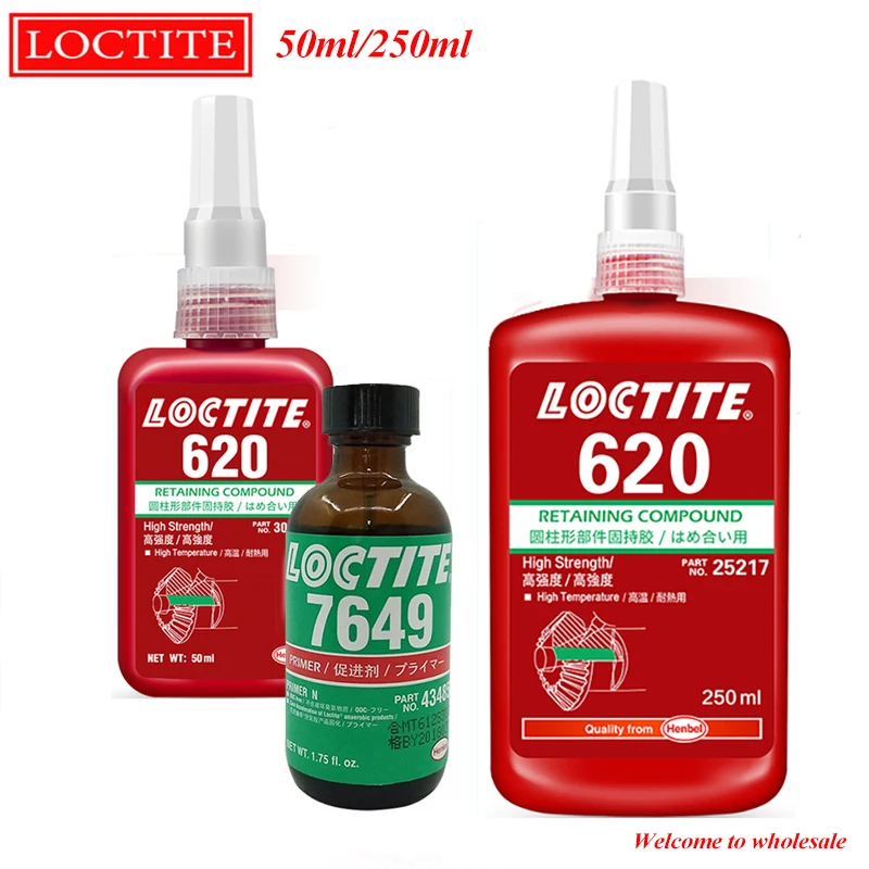 

Loctite 620 parts retaining glue high-strength anaerobic glue cylindrical parts anti-loosening screw glue 50ml