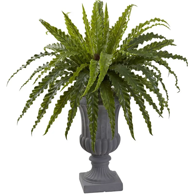 

Birds Nest Fern Artificial Plant with Urn, Green