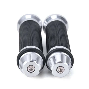 Motorcycle 7/8 Inch Handlebar Hand Grips CNC Aluminum Non-Slip Rubber Gel Grip For Harley Yamaha Honda Suzuki Kawasaki Ducati