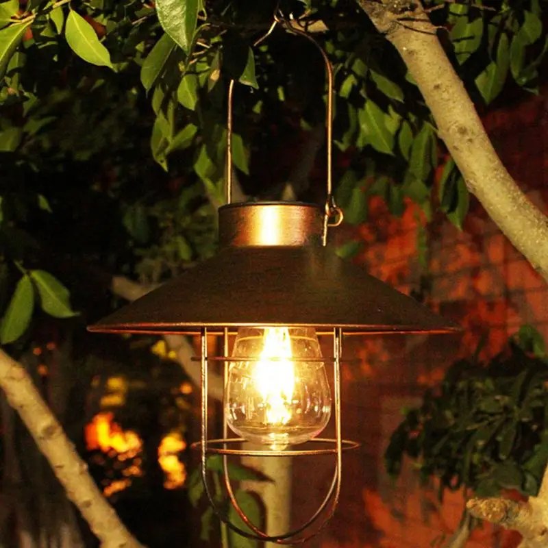 

Waterproof Flashlight Solar Lamp Portable Night Light Vintage Retro Lamp For Travel Camping Hiking Climbing Yard Hanging Lamp