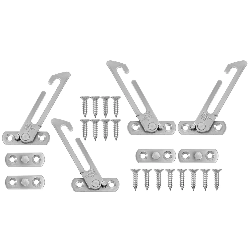 

4 Pcs Vertical Window Lock Stopper Key Safety Catch Restrictor Opening Angle Stoppers Sliding Windows Locks & Latches Baby