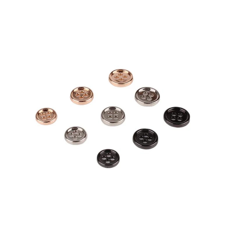 

1lot=10pieces Sewing accessories small size metal buttons for clothing color:silver gold black
