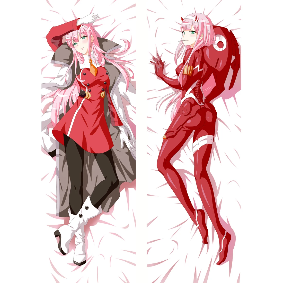 

Anime DARLING in the FRANXX 02 Cosplay Pillow Case Dakimakura Cover ZERO TWO Otaku Hugging Body Throw Cushion Pillow Cover Case