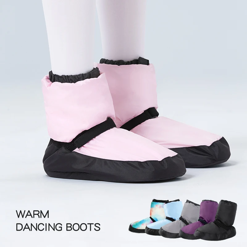 

Women Ballet Shoes Warm Up Booties National Dancing Shoes Winter Dance Boots Warm Antiskid Ballerina Boots Training Shoes