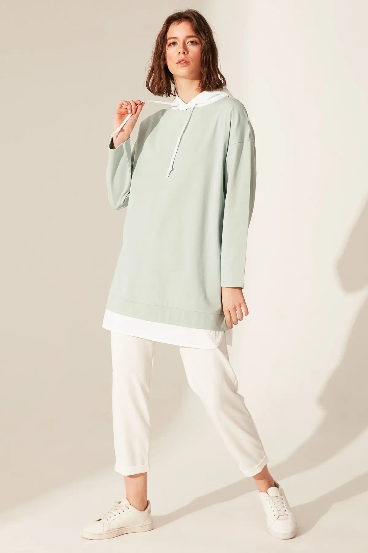 

Green Women's Skirts Women Muslim Sweatshirt 2021 Fashion