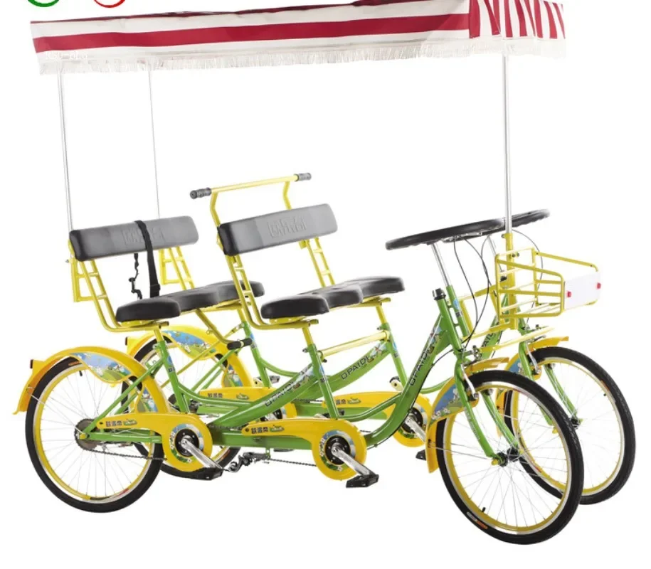 велосипед нового типа трехместный семейный складной тандемный хорошего