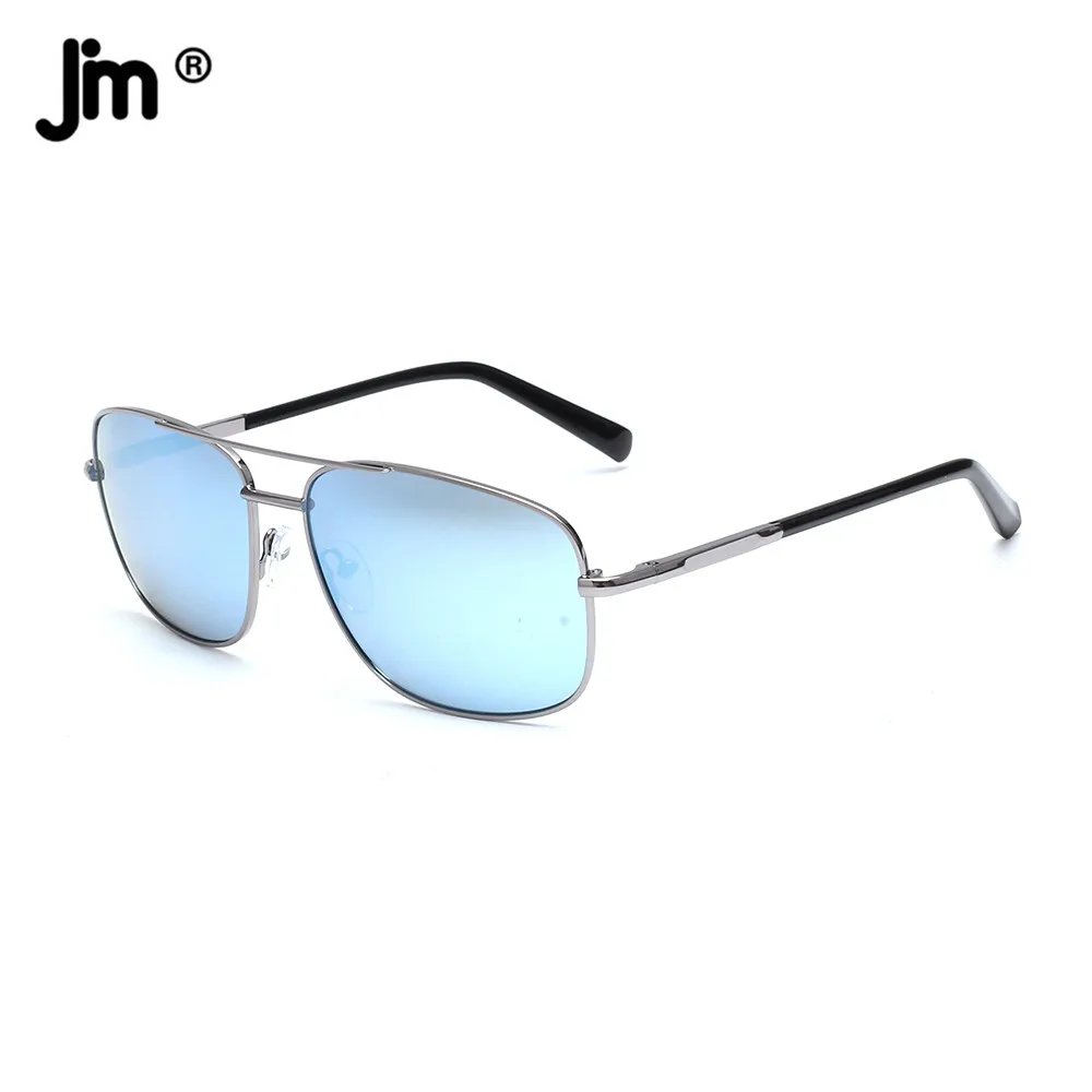 

JM Spring Hinge Polarized Men Sunglasses Square Metal Frame UV400 PN2041