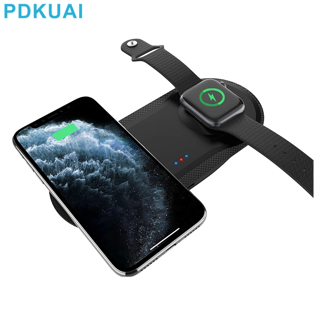

20W Wireless Charger Pad For IPhone 14 13 12 11 8 Apple Watch 2 In 1 Fast Charging Dock Station for Airpods 3 Pro IWatch 8 7 6