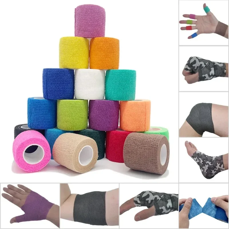

4.5m Colorful Sport Self Adhesive Elastic Bandage Wrap Tape Elastoplast For Knee Support Pads Finger Ankle Palm Shoulder