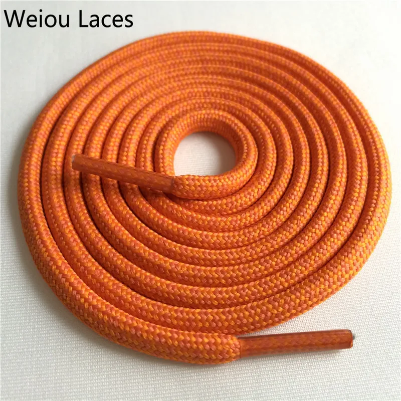 Weiou New Bright Colors Hiking Walking Two Toned Ropes Laces Replacement Shoe Lace Round Rope Shoelaces For Basketball sneakers