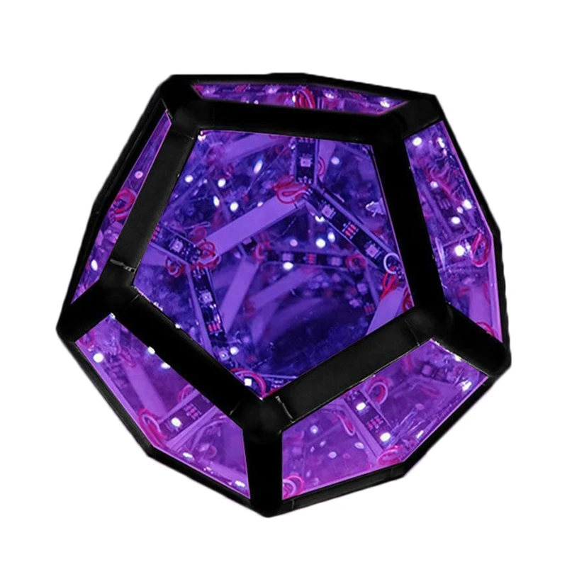 

Creative Cool Infinite Dodecahedron Night Light Colored Art Lamp Desk Lamp Decoration Lamp Home Desktop Decoration