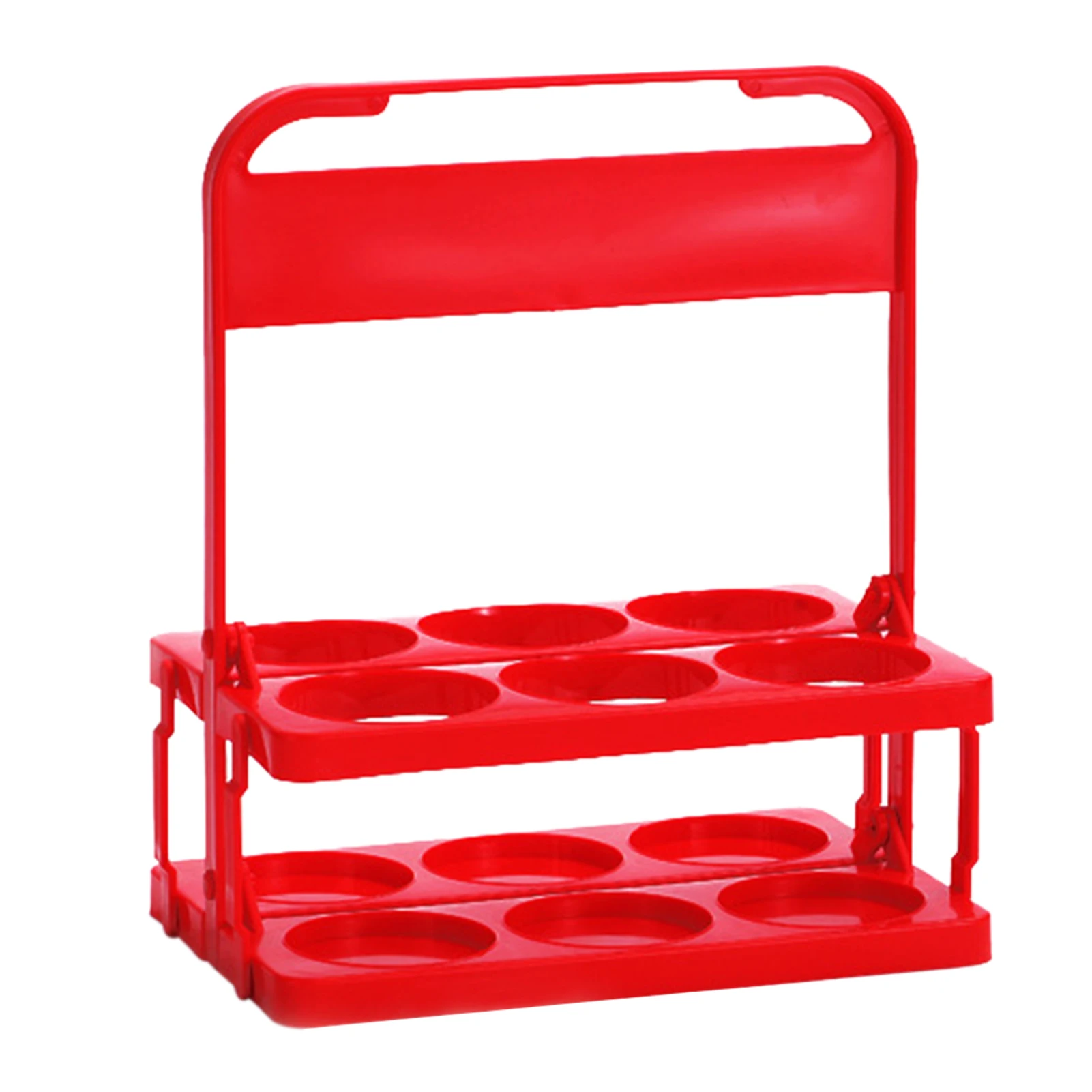 

6 Bottles Wine Rack Foldable Beer Carrier Plastic Basket Tool KTV Storage Organizer Reusable With Handle Restaurant Portable