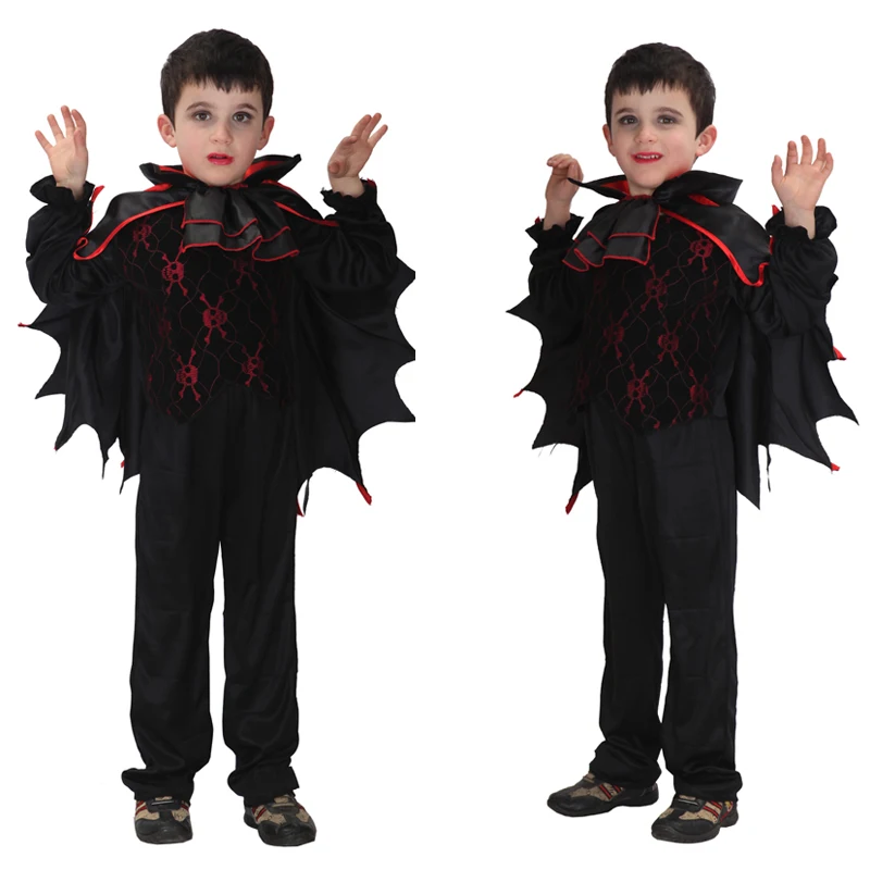 

Halloween Kids Bat Vampire Costume Children Robe Ghost Royale Game Children Cosplay Carnival Party Fancy Dress