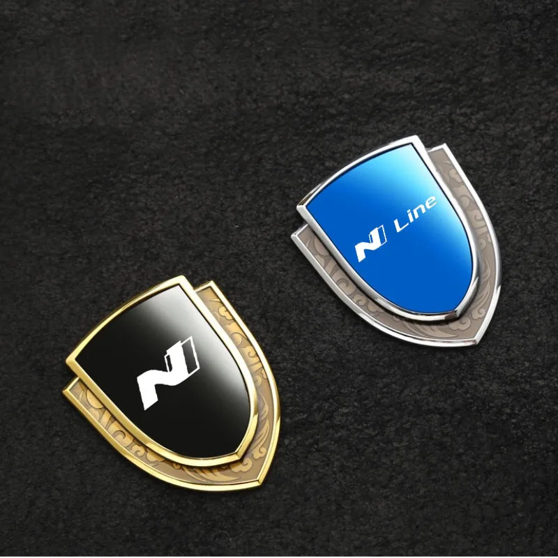 

Car Body Side Logo Sticker Car Styling Shield Emblem Badge Auto Window Sticker for Elantra Veloster 135 N LINE Car Accessories