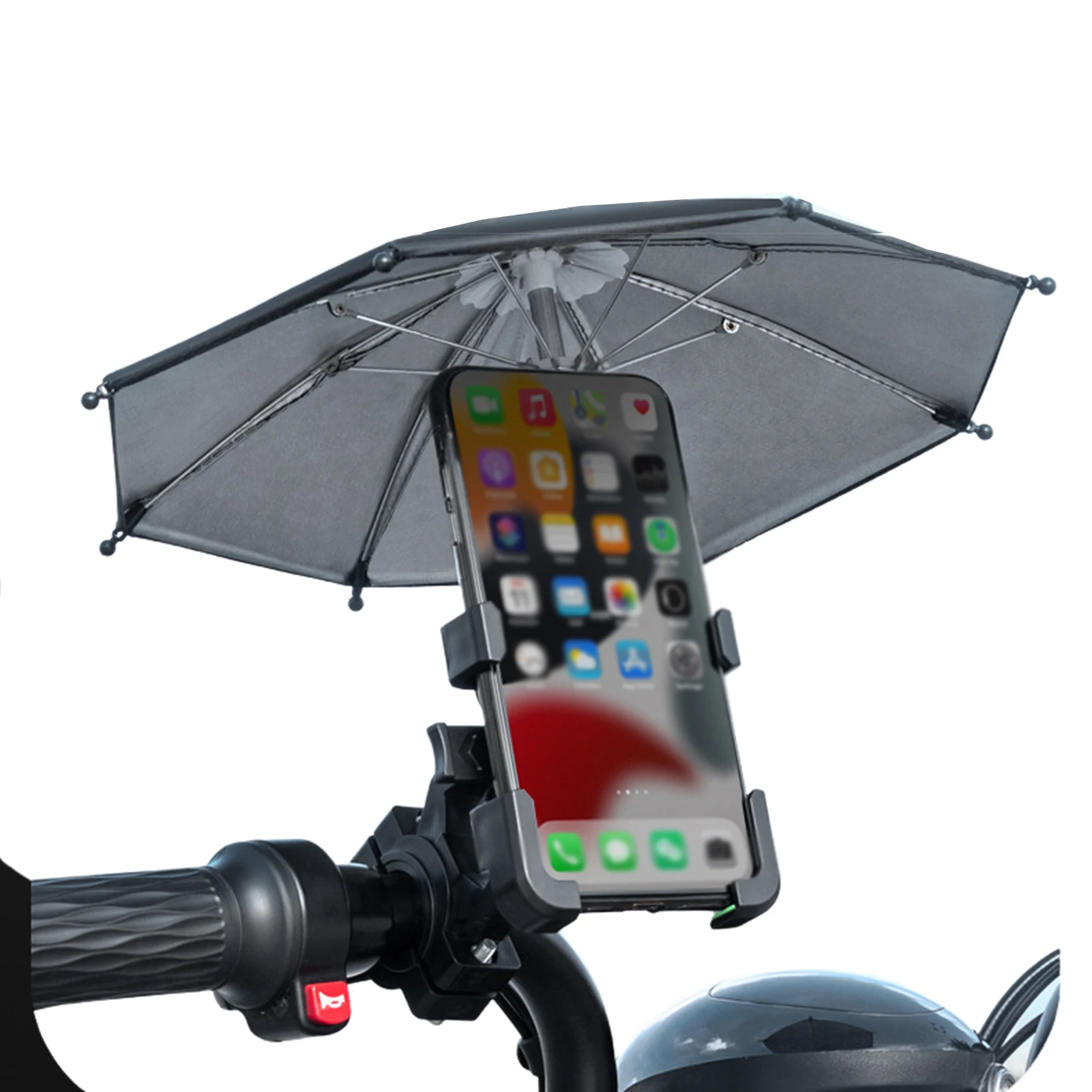 

Motorcycle Bike Handlebar Phone Holder Cellphone Stand Adjustable Support With Sun Umbrella For Bicycle Motorcycle Scooter