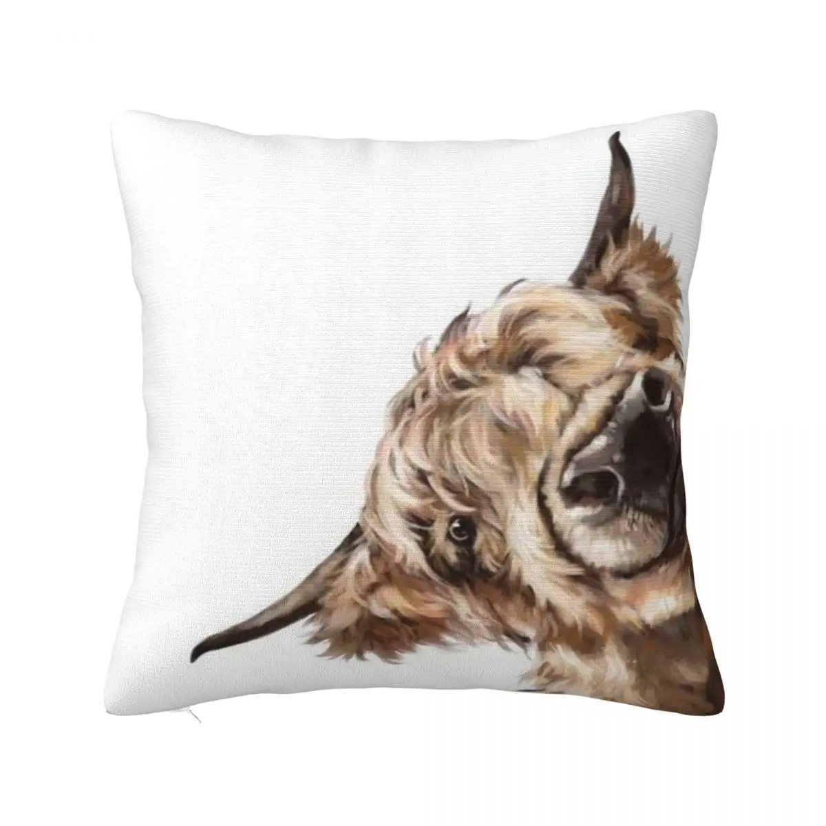Highland Cow Animal Plaid Pillowcase Soft Polyester Cushion Cover Decorations Throw Pillow Case Cover Home Drop Shipping 40*40cm
