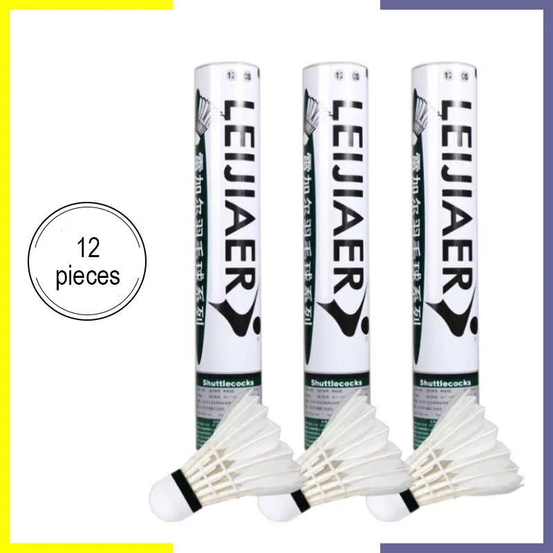 

3Pcs/12Pcs Goose Feather Badminton Ball Nylon Badminton Ball Sport Exercise Balls for Beginner Badminton Sport Training Tool