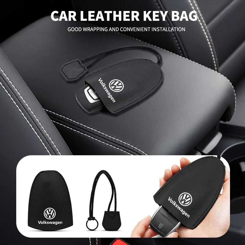 Защитная сумка для ключей автомобиля кожаный держатель Volkswagen VW Touran Beetle Golf Passat Jetta