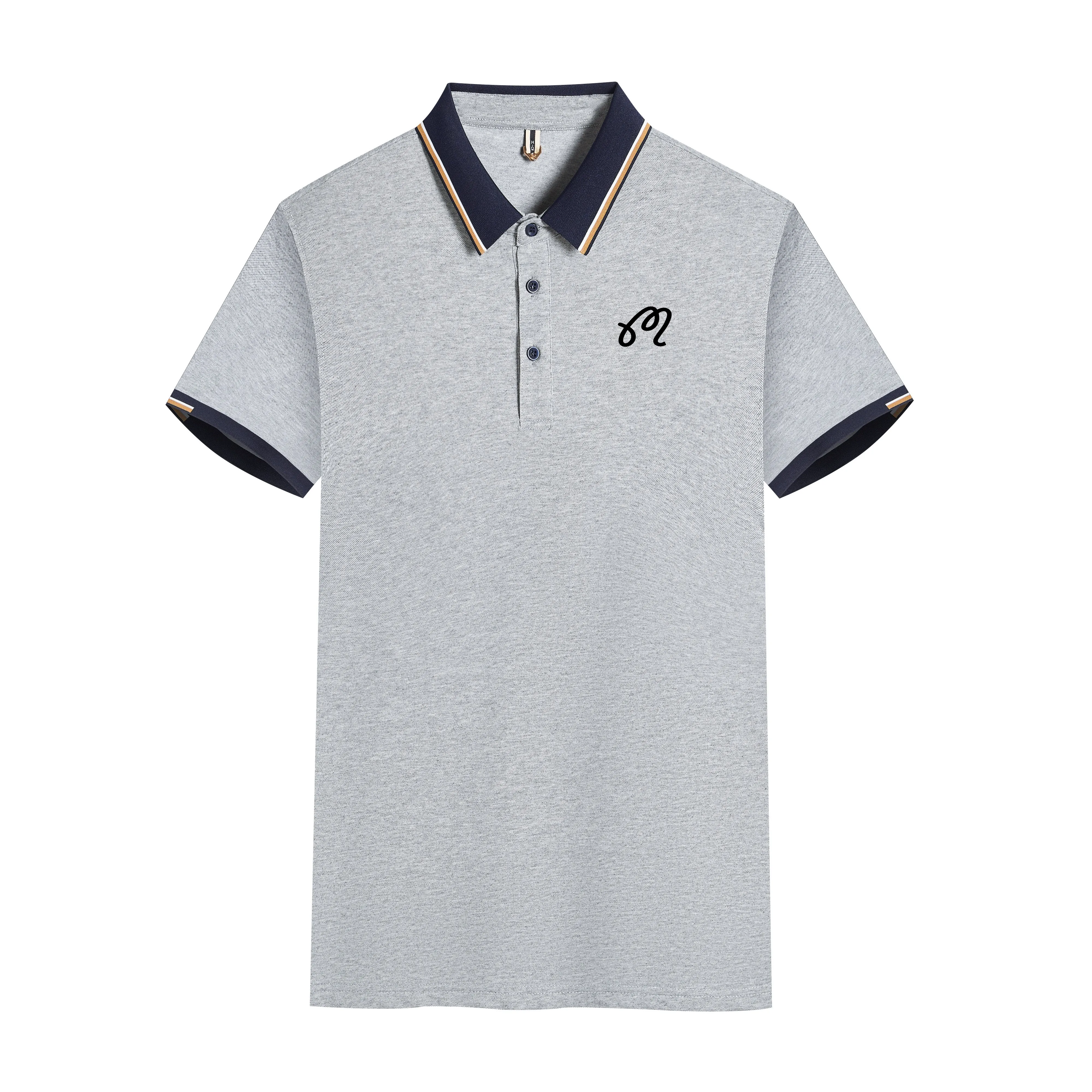 Summer Golf Embroidery Short Sleeve 2023 Men's Casual T-shirt