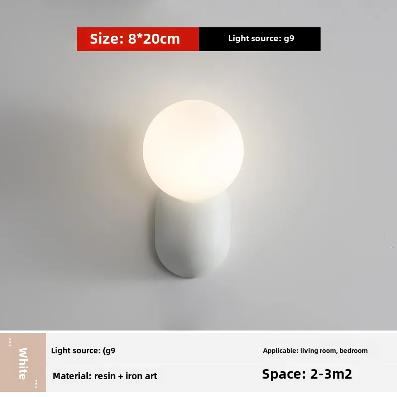 

Скандинавский светодиодный настенный светильник Creme, настенный бра, декор для дома, для спальни, минималистичный стеклянный настенный светильник Lampara De Pared, светодиодное освещение