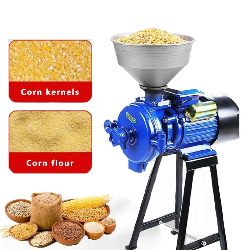 

110V/220V Electric Grinding Machine Grain Spice Corn Crusher Household Commercial Wet and Dry Dry Food Mill Powder Flour