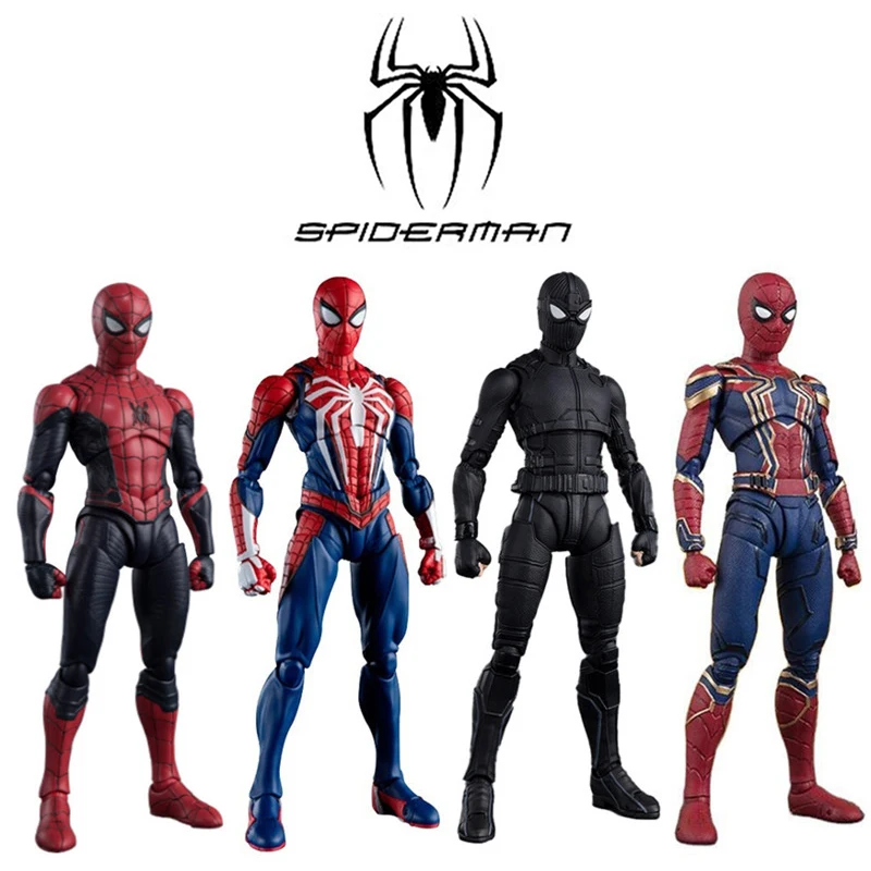 

Spiderman Figure Marvel Legends Avengers Action Figures Peter Parker 18cm Model Collection Disney Toys Kids Gift Figurine Figma