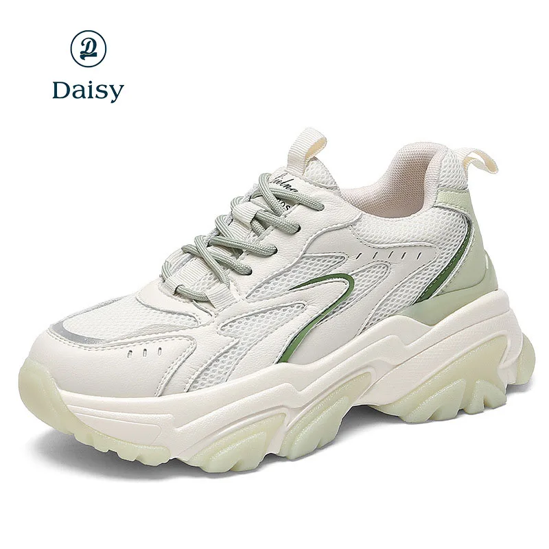 

Daddy shoes female 2023 spring new product mesh surface breathable platform shoes thick sole trend sports single shoe women's sh