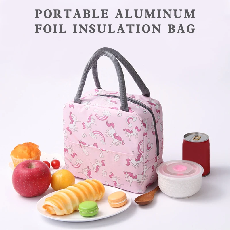 

Large Capacity Lunch Bag Thickened Thermal Insulation Men&Women Aluminum Foil Tote Hot&Cold Food Box