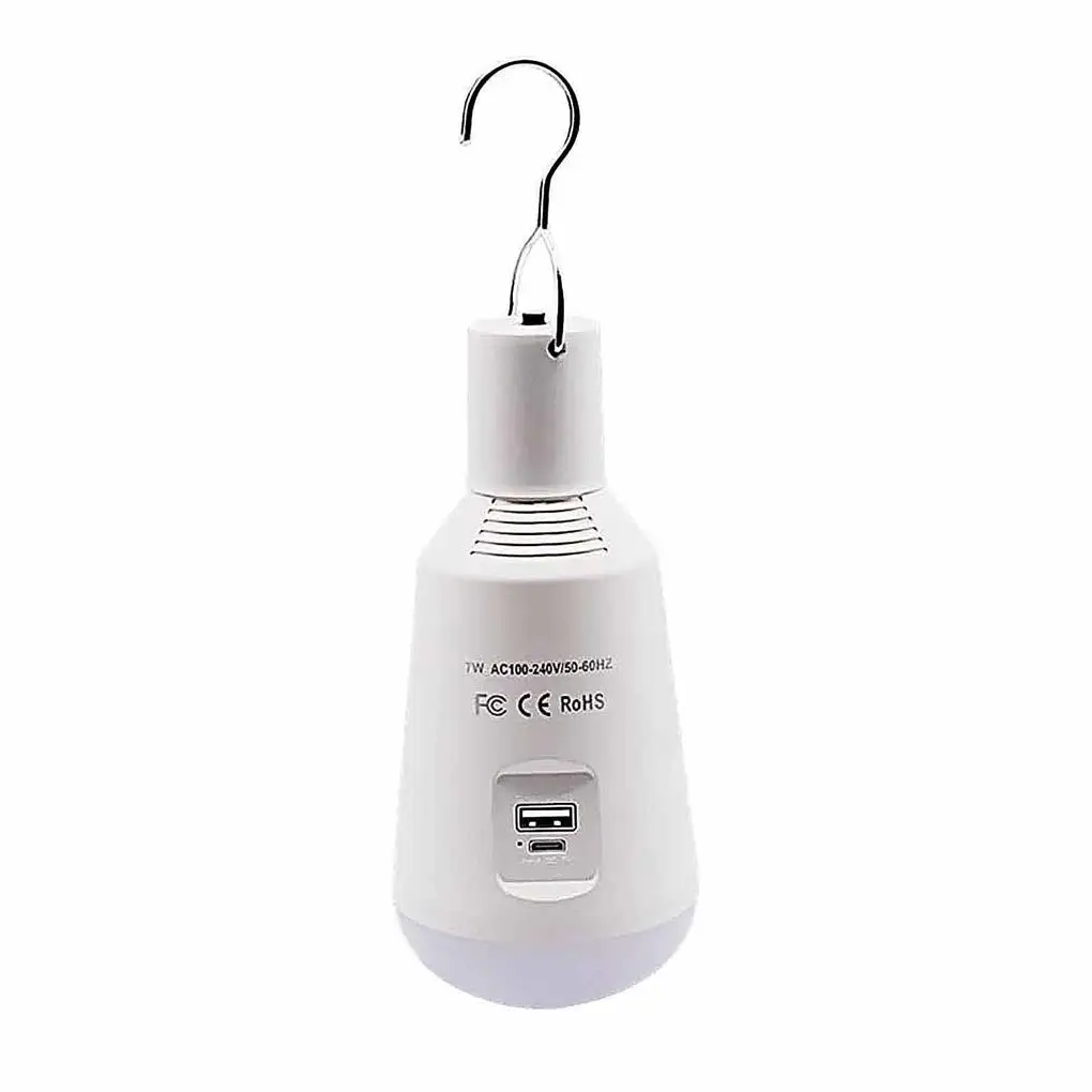 

Emergency Light Tent Lamp Hiking Night E27 Bulb Portable Cordless Camper Hanging Lantern Lighting Equipment 7W