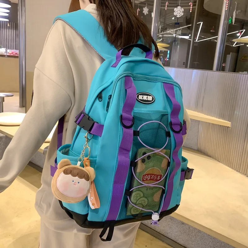 

Женский и мужской сетчатый школьный рюкзак, Женский нейлоновый рюкзак для колледжа, дорожная сумка для мальчиков и девочек, модные мужские и женские сумки для книг и ноутбука 2023