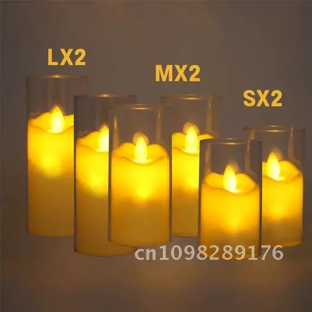 

Мерцающие LED свечи из акрила, набор из 6 штук