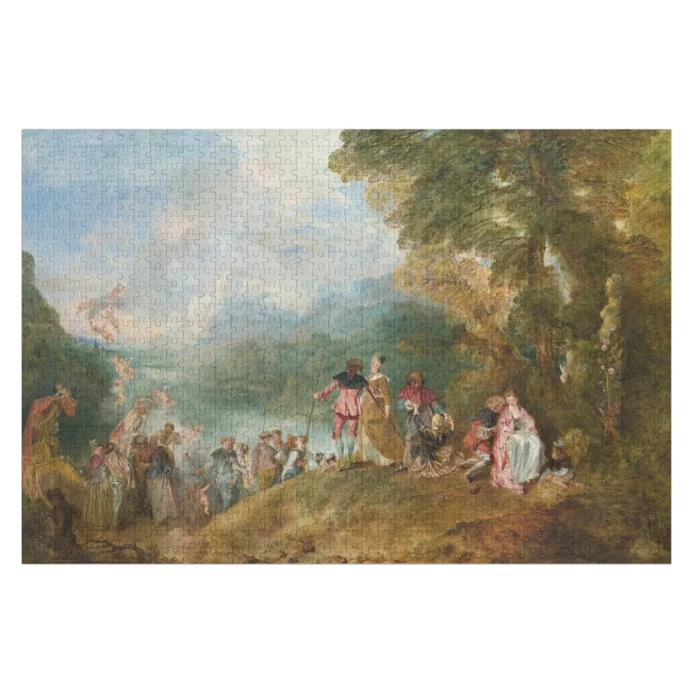 Fine Art: The Embarkation for Cythera Jean-Antoine Watteau Пазл Детская игрушка Woodens для взрослых