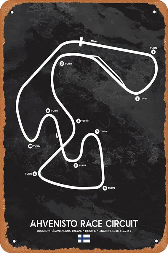 muecddo Metl Sgns — New Trck Edton hvensto Rce Crcut плакат 8x12 nches.