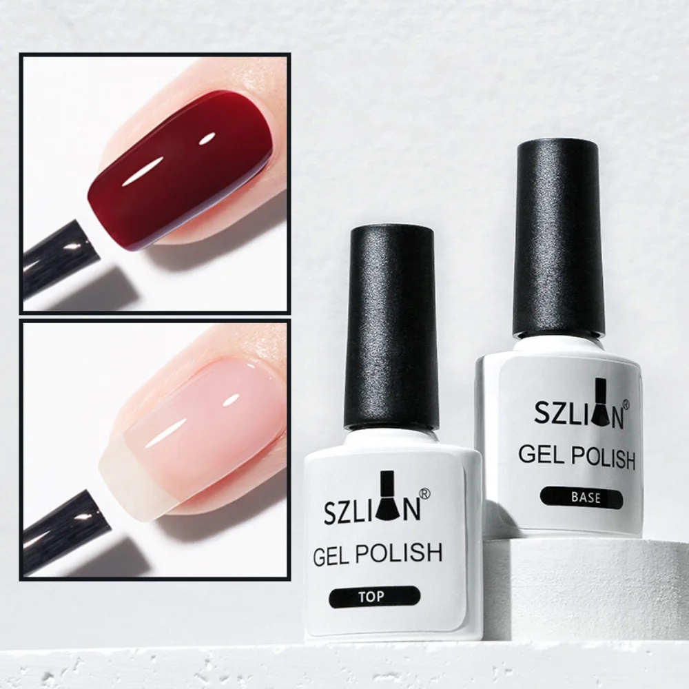 

7ml Base Gel Top Coat UV Gel Nail Polish Nail Art Manicure Soak Off UV Gel LED Hybrid Varmish Long Lasting Nail Gel Manicure