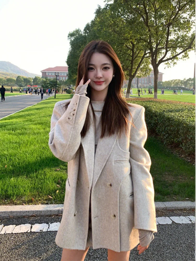 Корейская серия элегантный изысканный двусторонний плюшевый изящный костюм