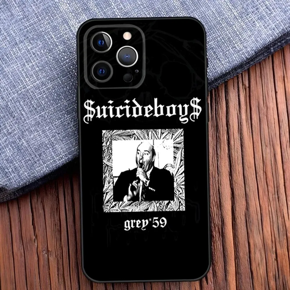 Чехол для телефона Rap Group S-Suicideboys-S G59 iPhone 16 15 14 13 12 11 Pro X XS Max XR Plus Mini Soft Black Cover