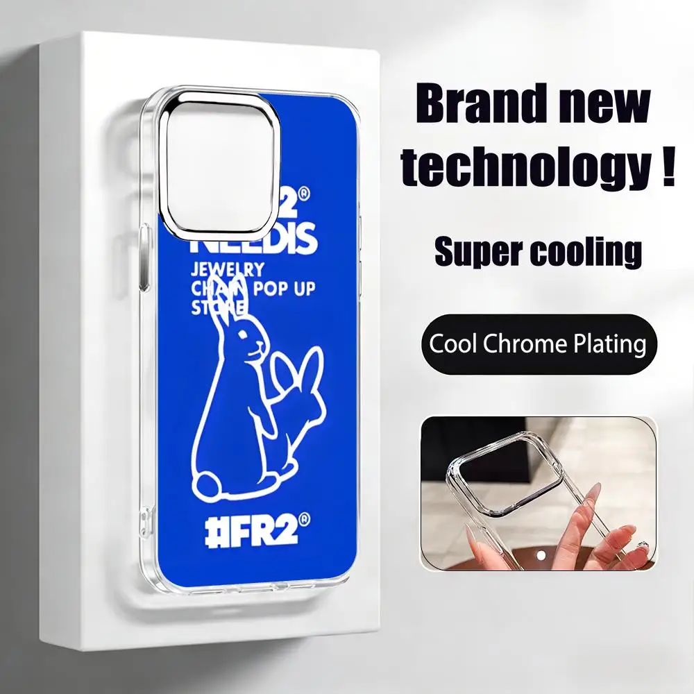 Фото Hot F-Fxxkinges R-Rab-bits LOOG Phone Case For iPhone17 air 16 15 14 13 12 11 Pro Max Plus Chrome Button Camera Ring Transparent №4