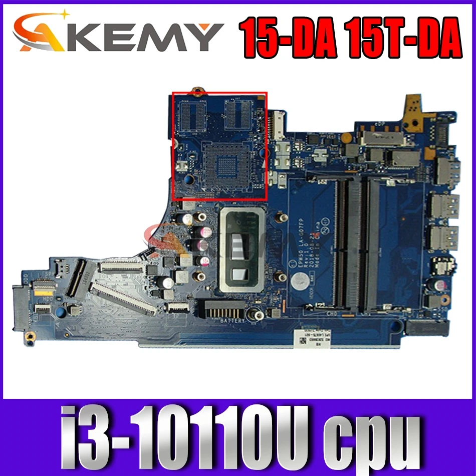

L68087-601 L68087-001 Motherboard for HP 15-DA 15T-DA With i3-10110U LA-G07FP