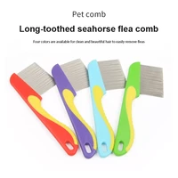 pet dogs cats anti lice comb stainless steel long and short needle for deworming eggs knot grooming grate seahorse flea combs