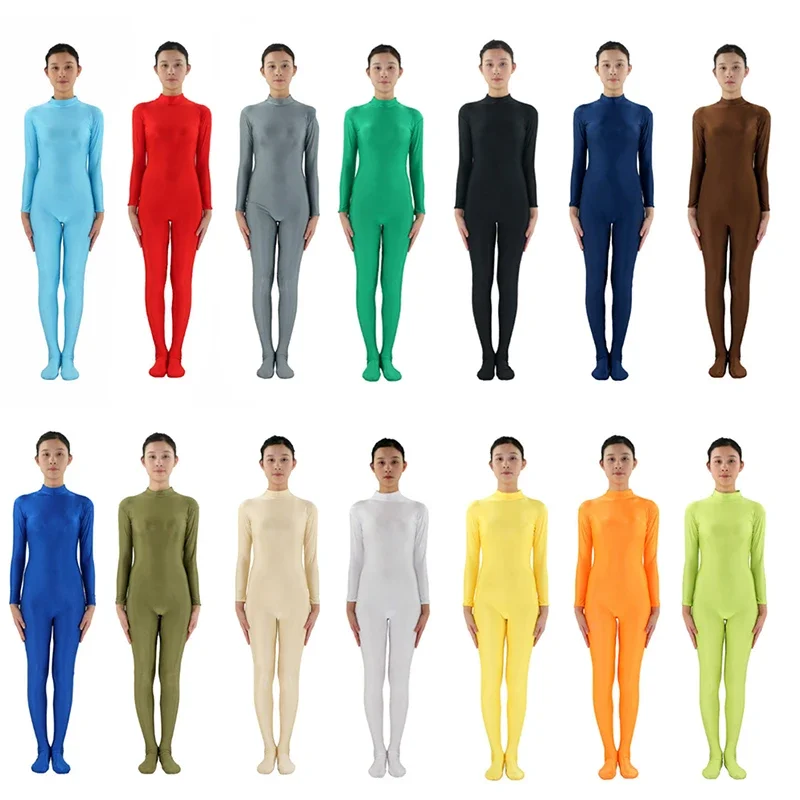 Ainclu женский спандекс зентай полный боди вторая кожа взрослые колготки Хэллоуин