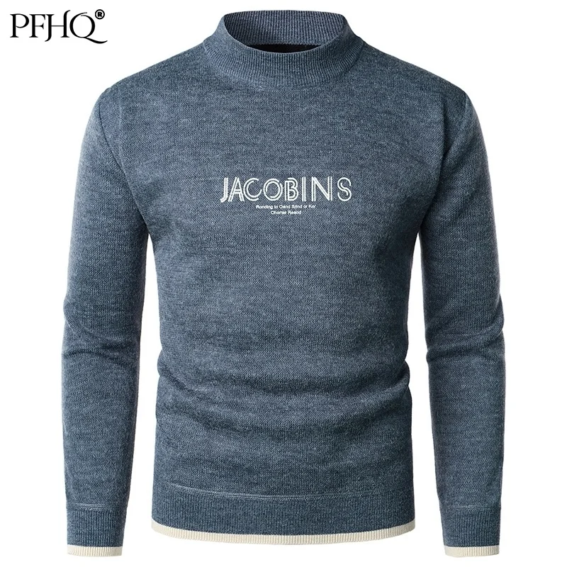 

Мужской пуловер с длинным рукавом и круглым вырезом, на осень/зиму