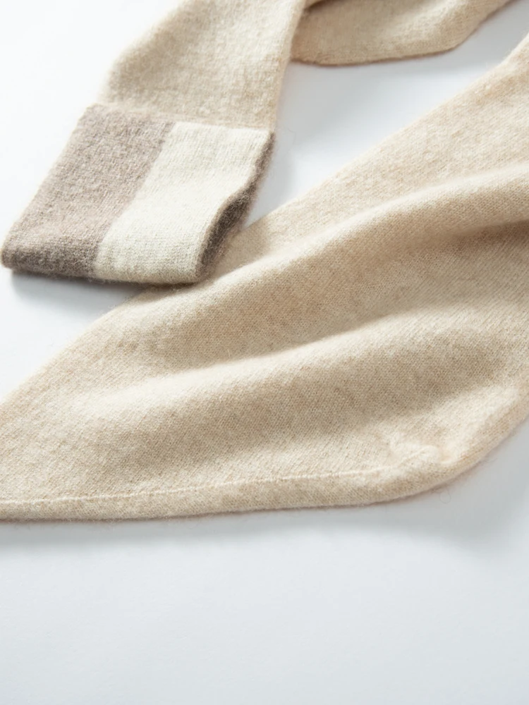 Женский кашемировый шарф с отверстиями