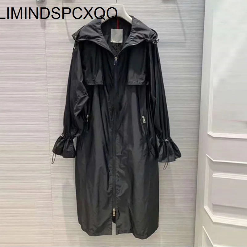 

Ветровка женская тонкая средней длины, Модная приталенная Солнцезащитная одежда с защитой от ультрафиолета, дышащая куртка, весна 2023