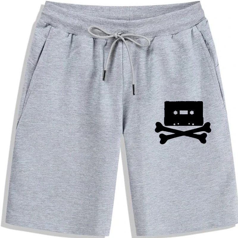 

Mens Shorts Bones Tape printed in black light grey S-XXXL Shorts man